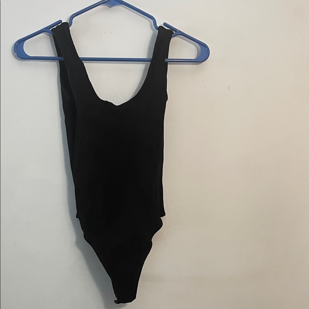 FashionNova Black Backless Bodysuit